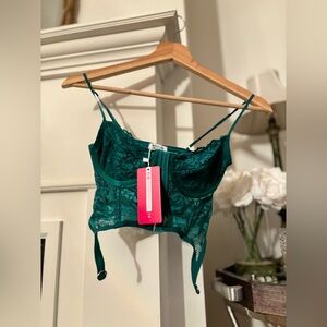 Green Garter Corset top!